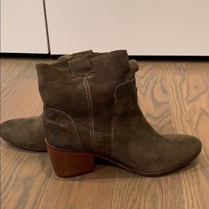 Vince Camuto Olive Suede Booties
